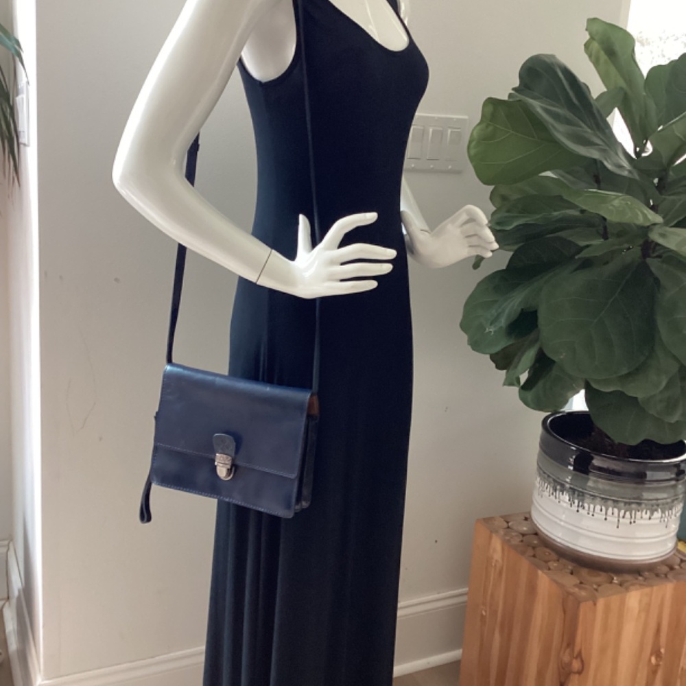 NWT PATRICIA NASH NAVY BLUE LEATHER CROSSBODY BAG PURSE - Picture 2 of 14